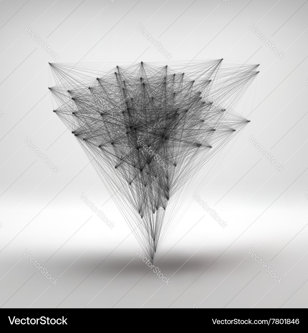 Interconnected Network Structure vector image
