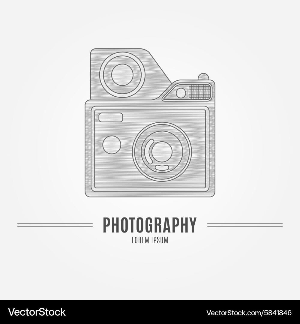 Old camera - branding identity element isolated Vector Image