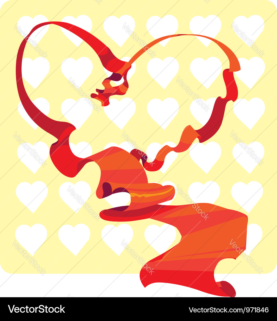 Red heart band Vector Image