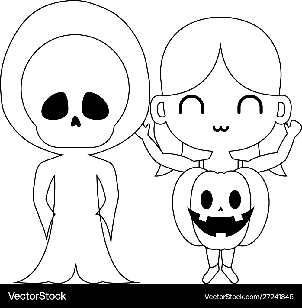 Silhouette Kinder verkleidet auf weiß Silhouette Kinder verkleidet auf weiß vektorbild