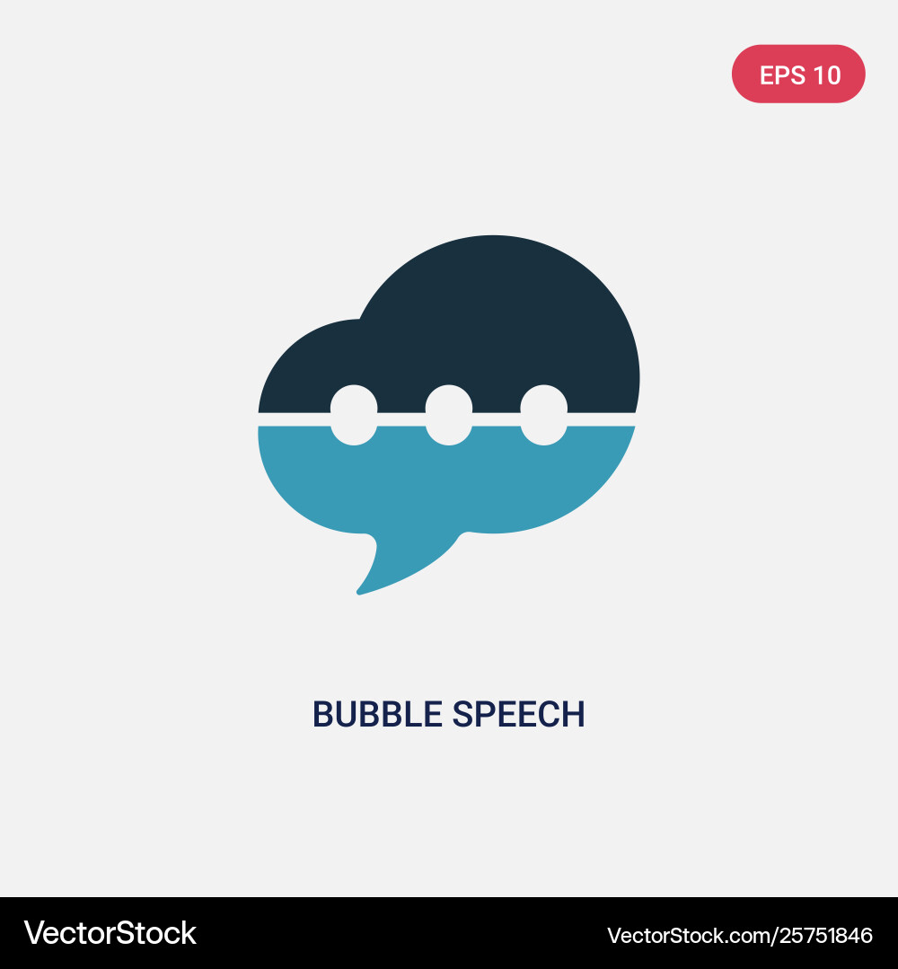 Two color bubble speech icon from user interface Two color bubble speech icon from user interface vector image