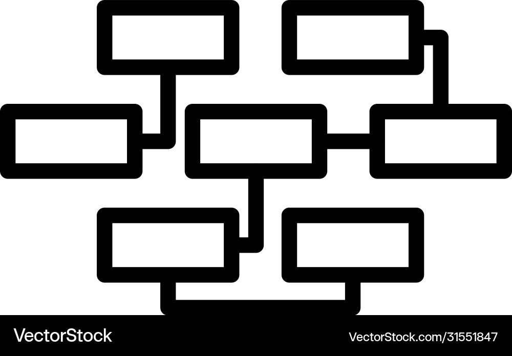 Algorithm line icon Algorithm line icon vector image