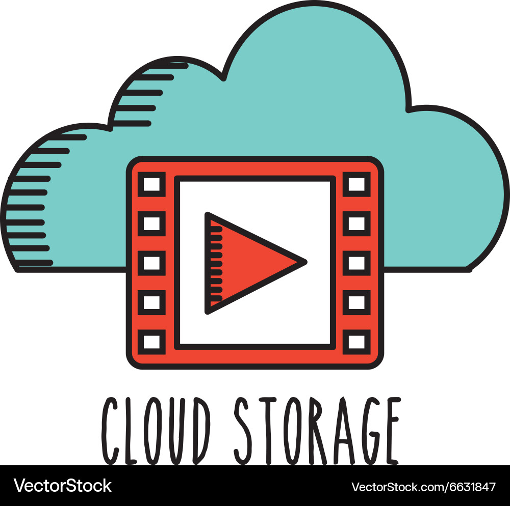 Cloud computing design vector image