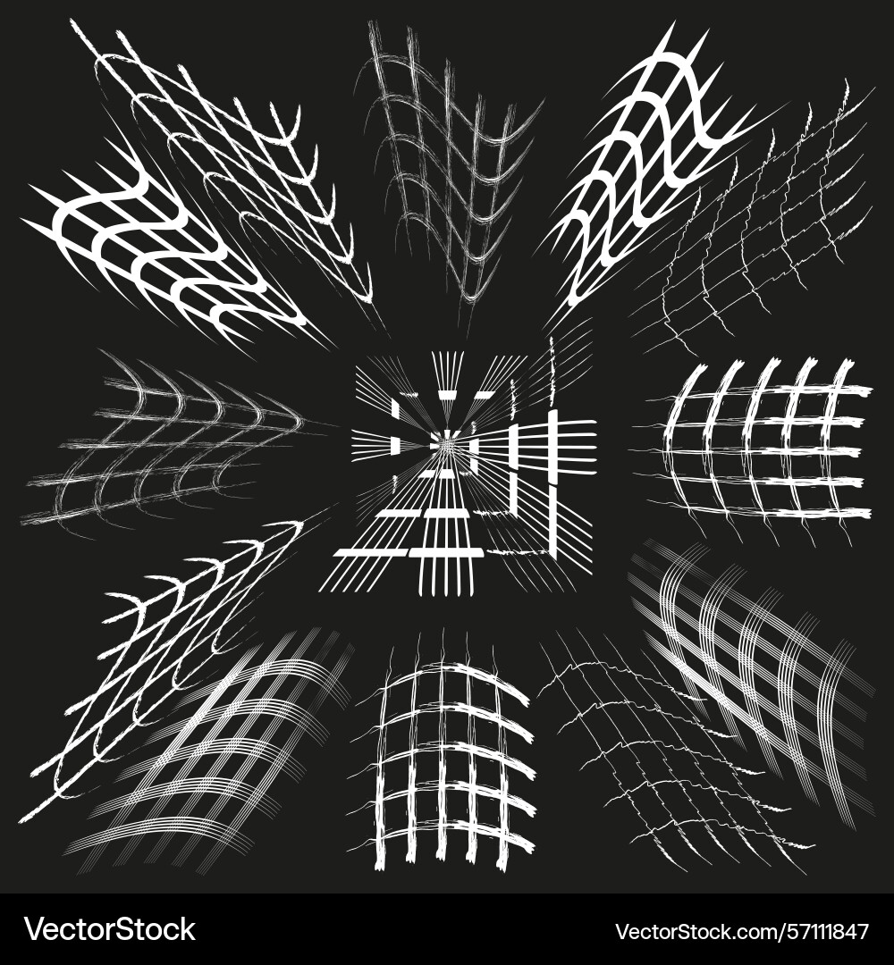 Distorted grid pattern radial burst effect Distorted grid pattern radial burst effect vector image