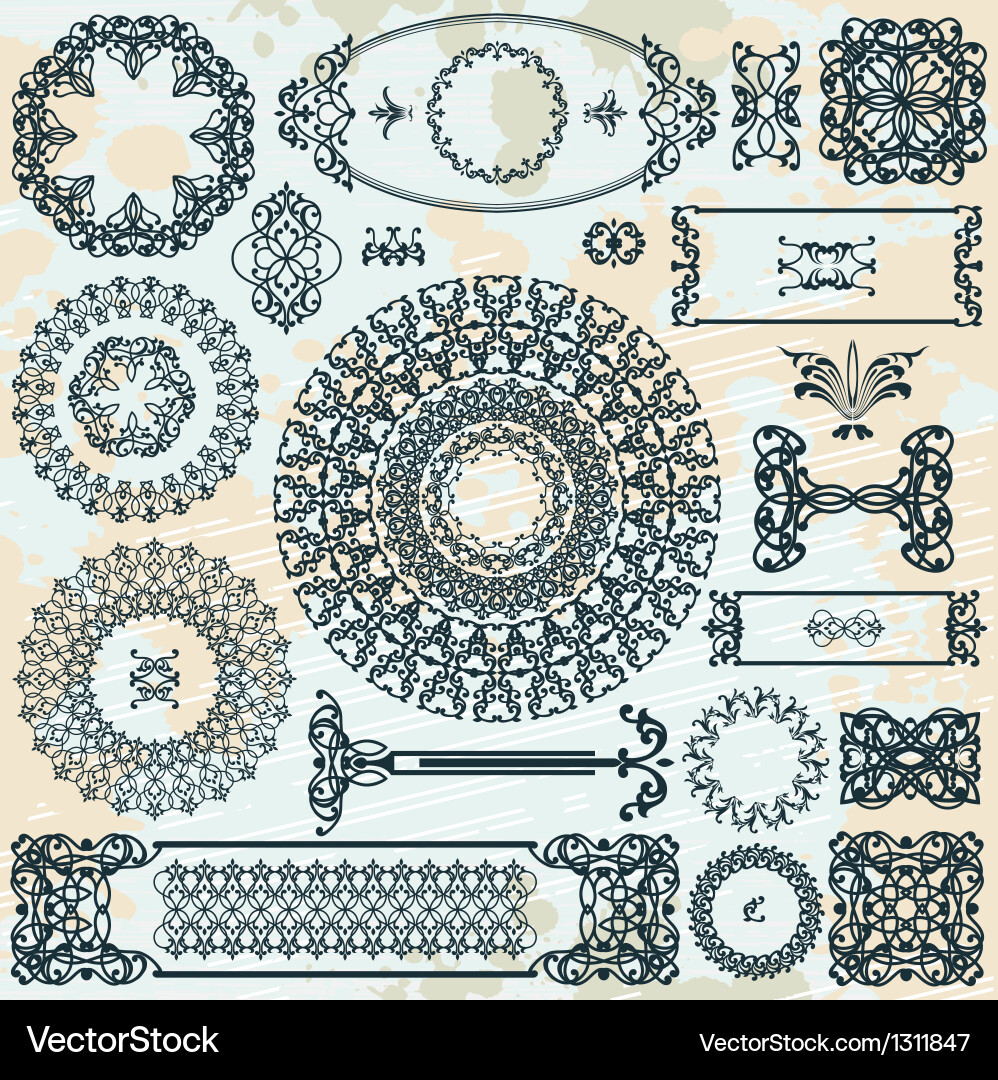 Floral Scroll Pattern vector image