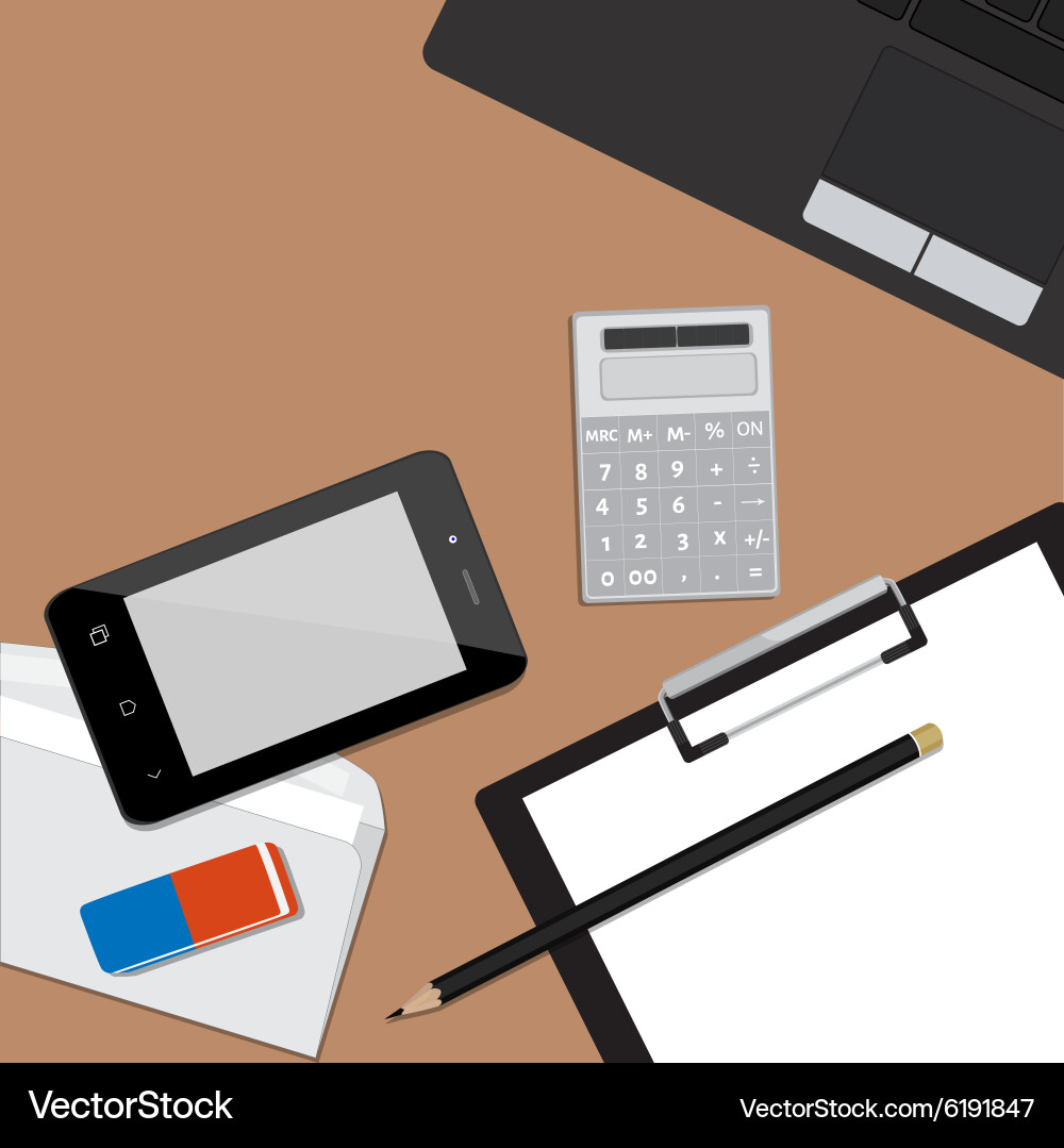 Modern Workspace Setup Vector Image