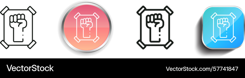 Poster icon thin linear regular and button style Poster icon thin linear regular and button style vector image