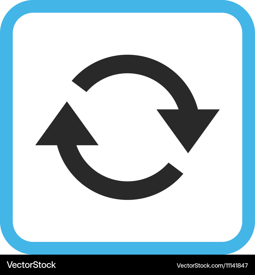 Refresh icon in a frame Vector Image