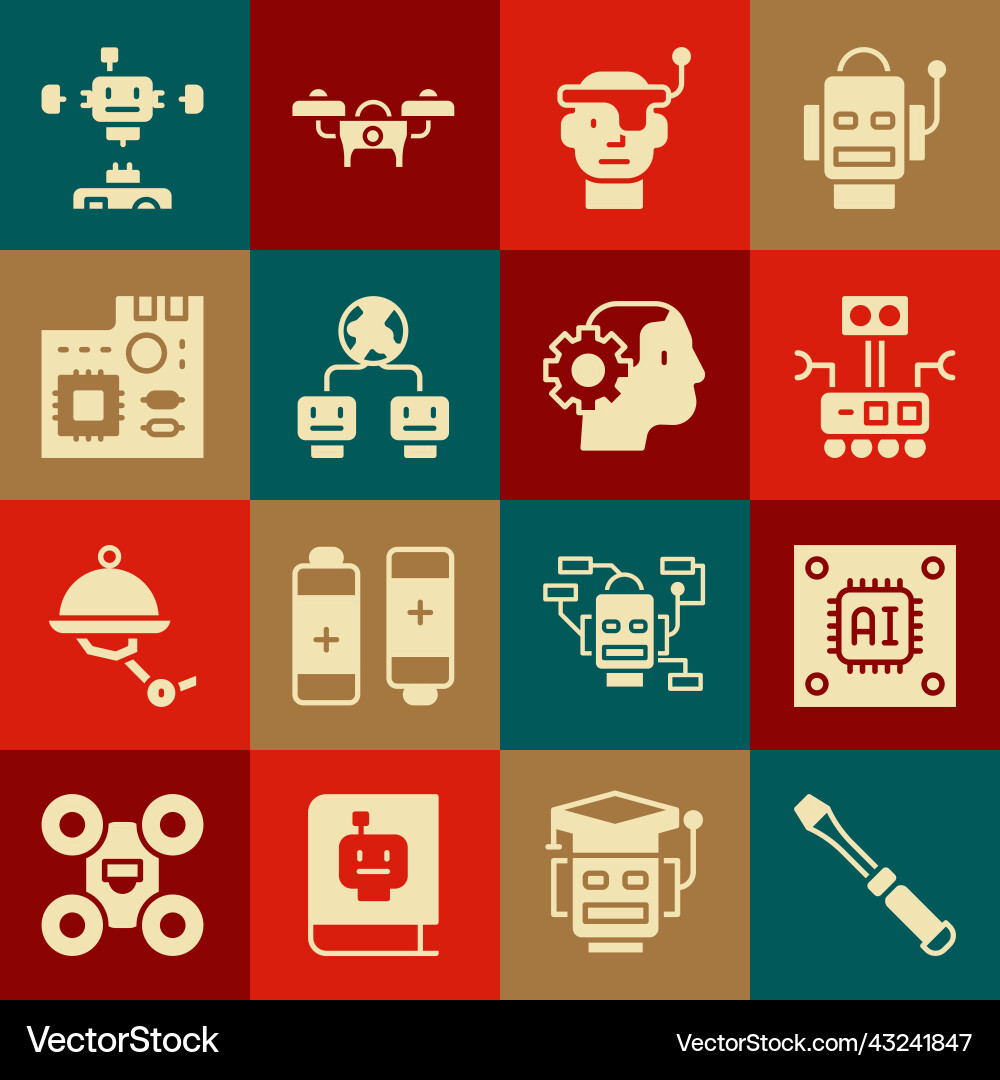 Set screwdriver processor with microcircuits cpu Set screwdriver processor with microcircuits cpu vector image