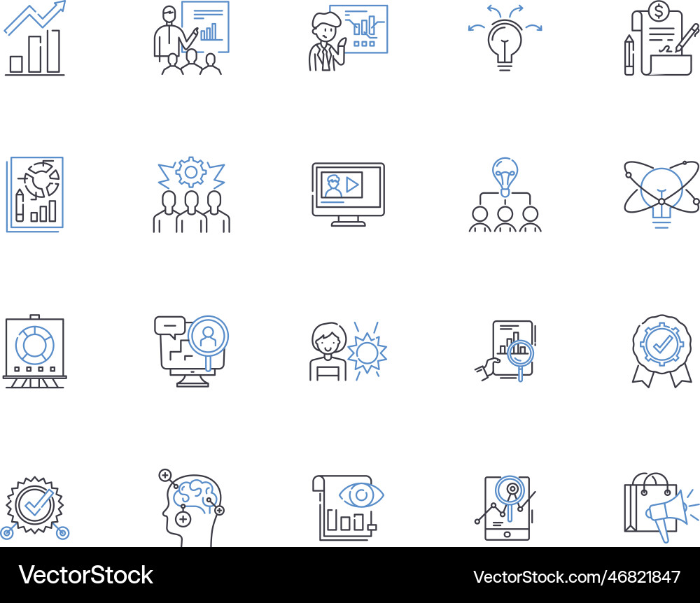 System line icons collection efficiency System line icons collection efficiency vector image