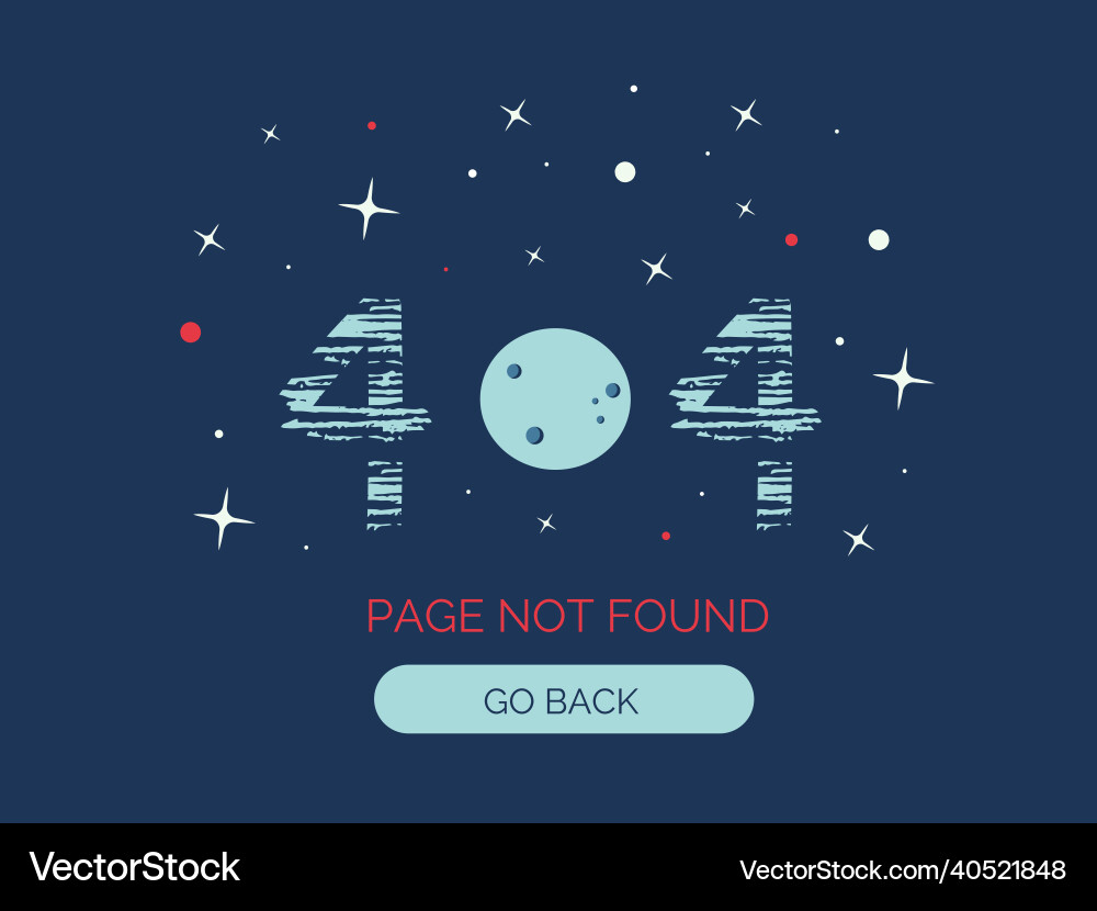 404 error page not found concept for website Vector Image
