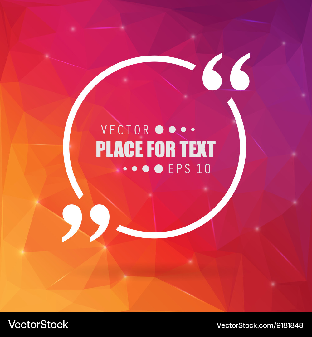 Abstract concept empty speech square quote vector image