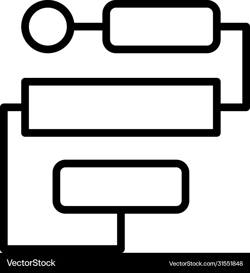 Algorithm line icon Algorithm line icon vector image
