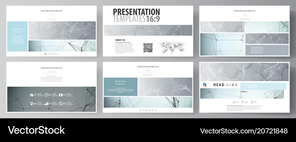 Business templates in hd format for presentation vector image