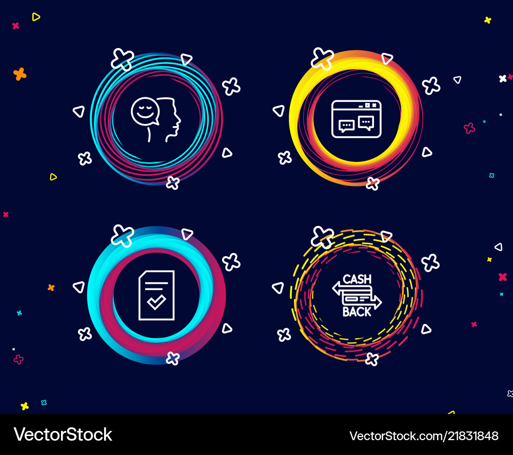 Checked file browser window and good mood icons Checked file browser window and good mood icons vector image