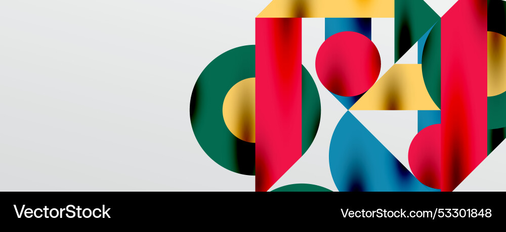 Circles and shadows colorful round elements Vector Image
