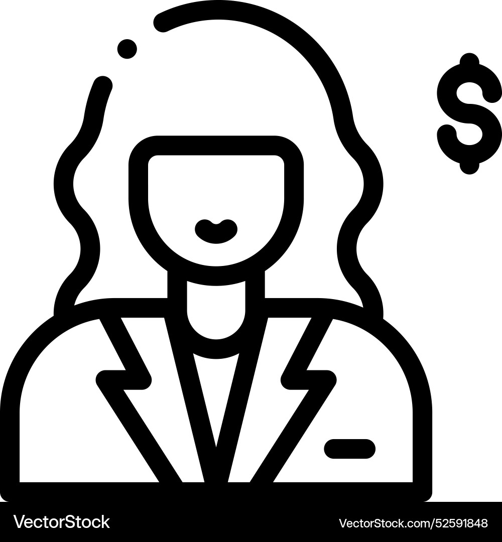 Clerk icon thin linear style design isolated Clerk icon thin linear style design isolated vector image