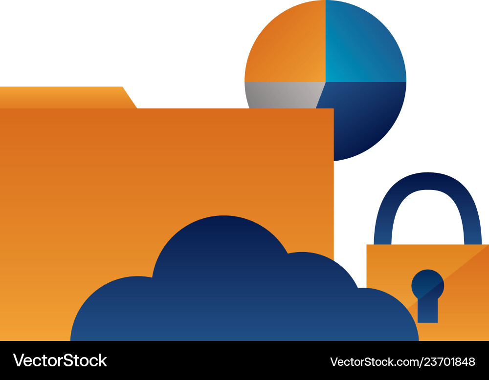 Cloud computing email security Vector Image
