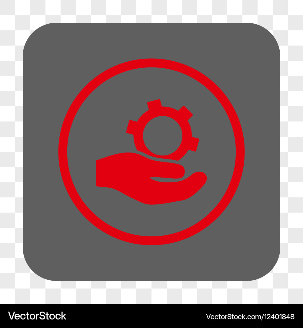 Engineering service rounded square button vector image