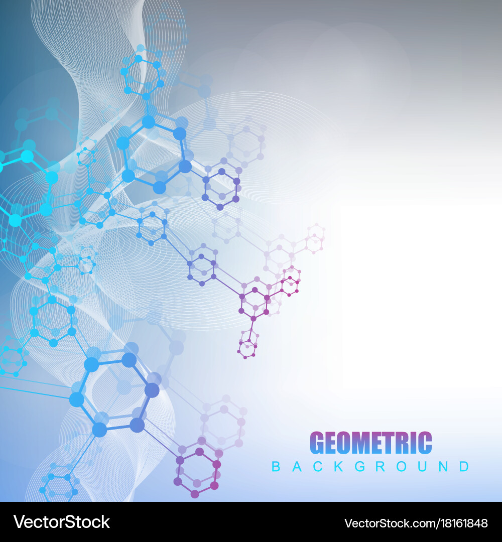 Geometric abstract background with connected line vector image
