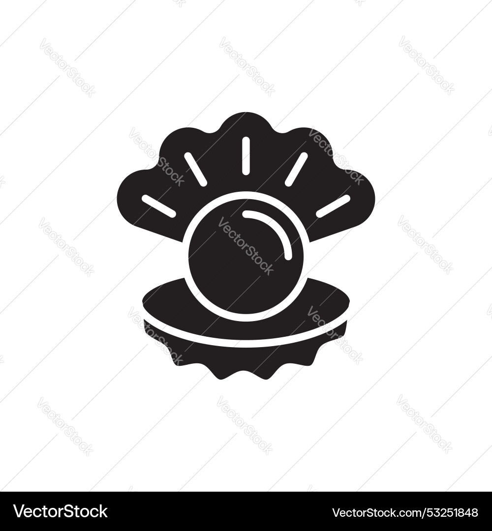 Pearl in the open shell icon set seashell Pearl in the open shell icon set seashell Vector Image