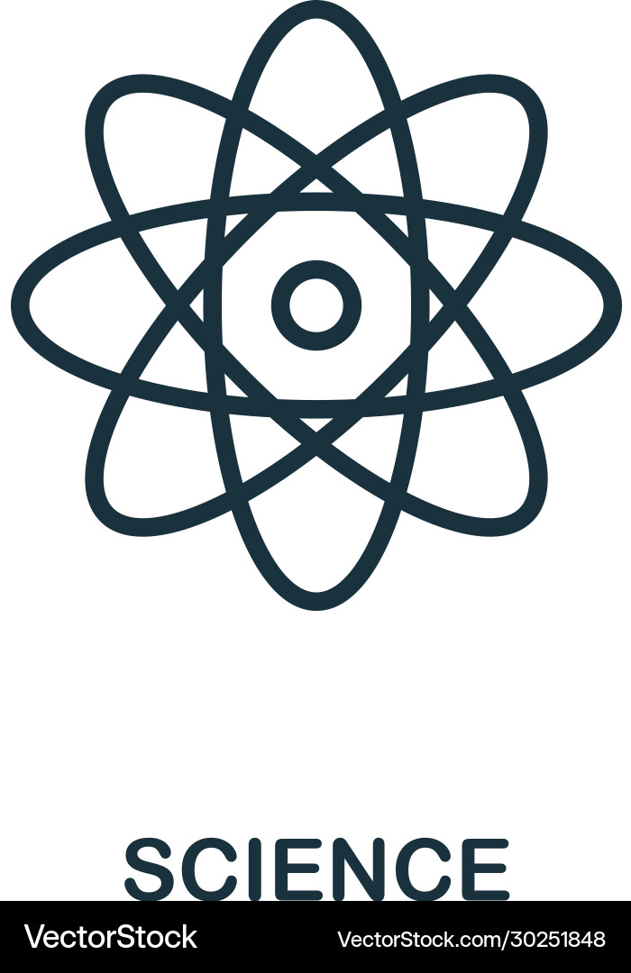 Science icon simple line element from vector image