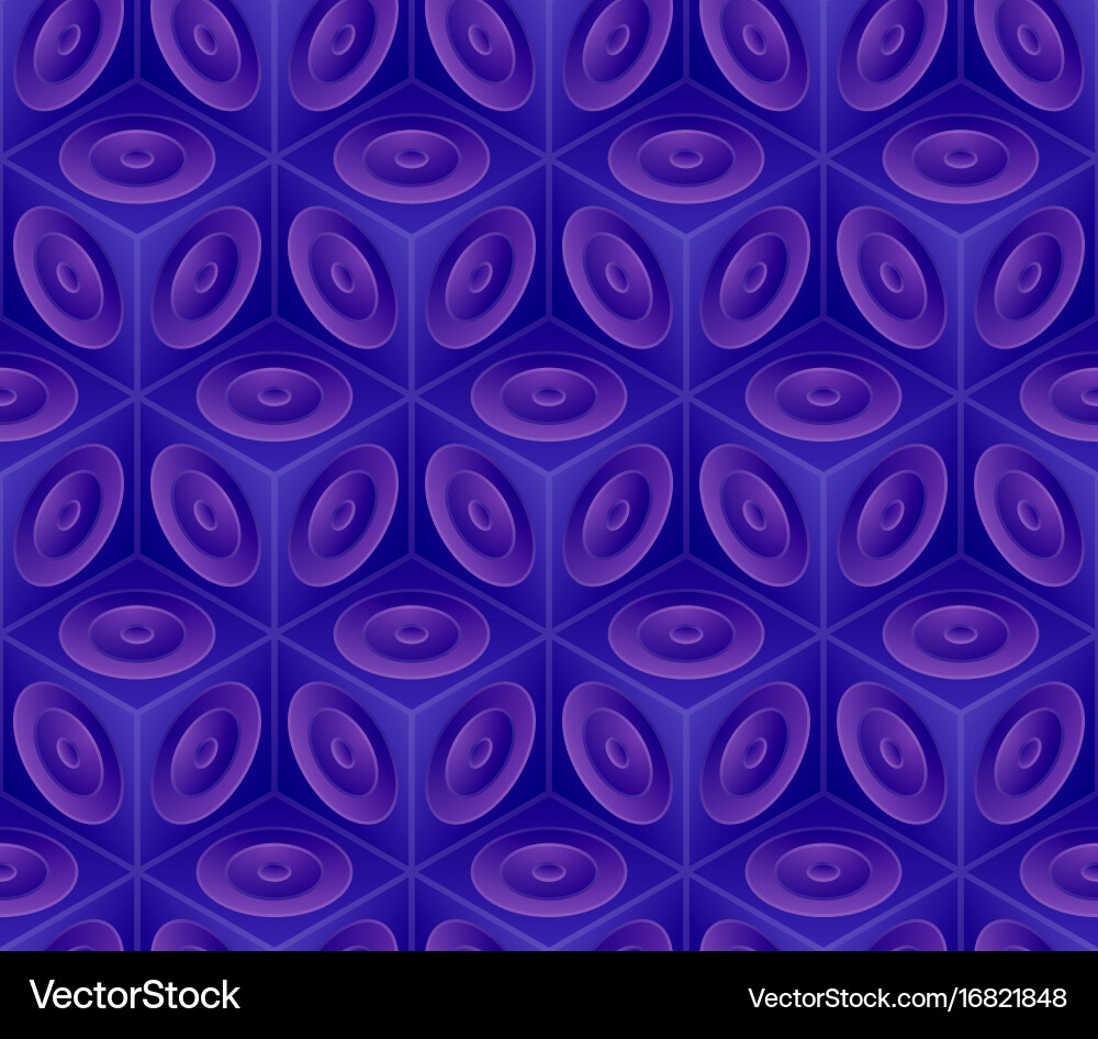 Seamless pattern from isometric cubes abstract vector image