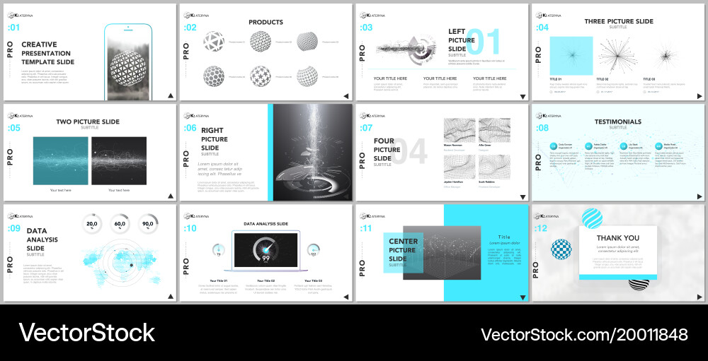 Tech Elements Presentation Slides vector image