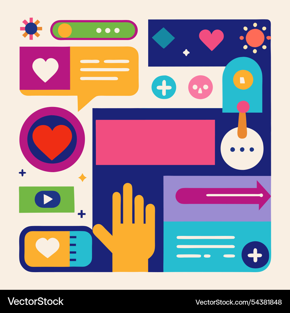 Visual-layout with multiple donation Vector Image