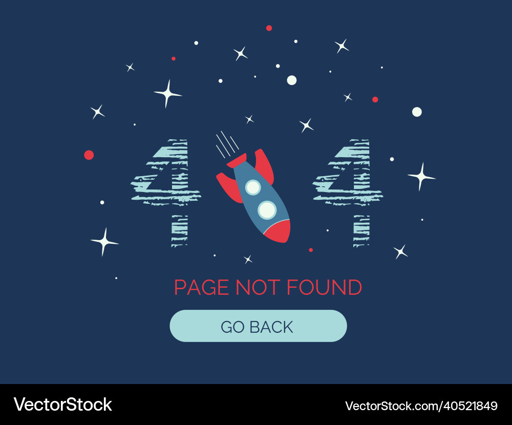404 error page not found concept for website Vector Image