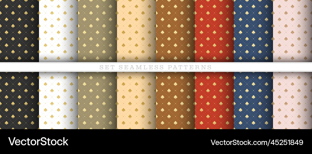 A set of seamless patterns for creative design A set of seamless patterns for creative design vector image