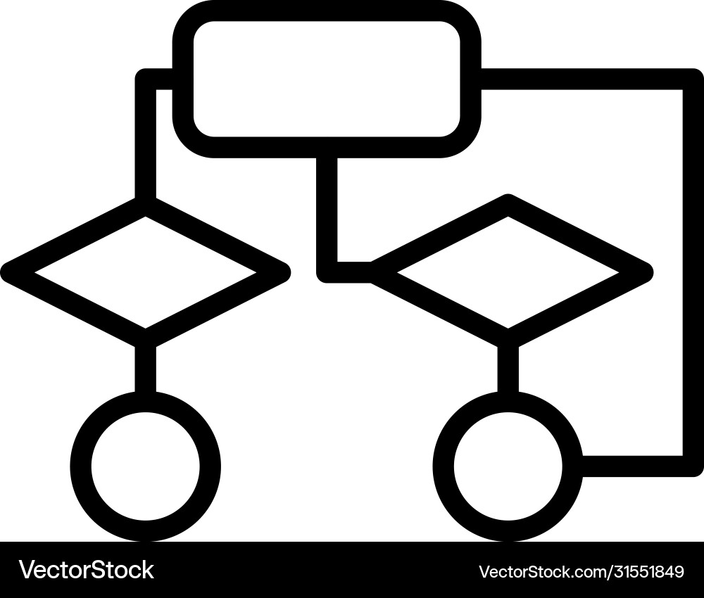 Algorithm Linie Symbol Algorithm Linie Symbol vektorbild