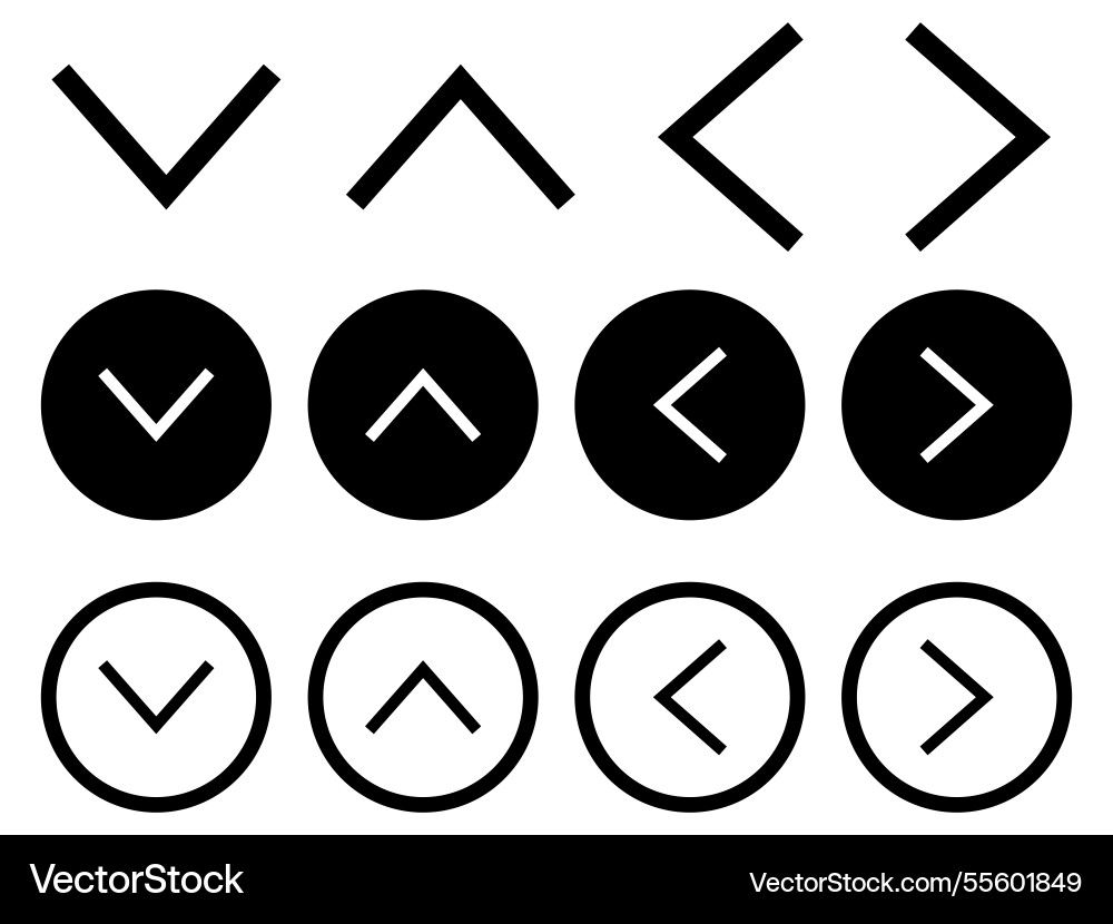 Arrow icon set button next web Arrow icon set button next web vector image