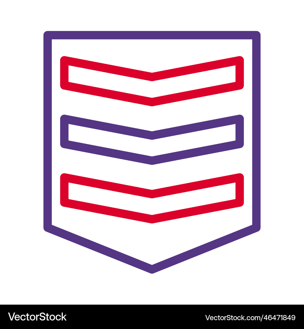 Badge icon duocolor style red purple colour Badge icon duocolor style red purple colour vector image