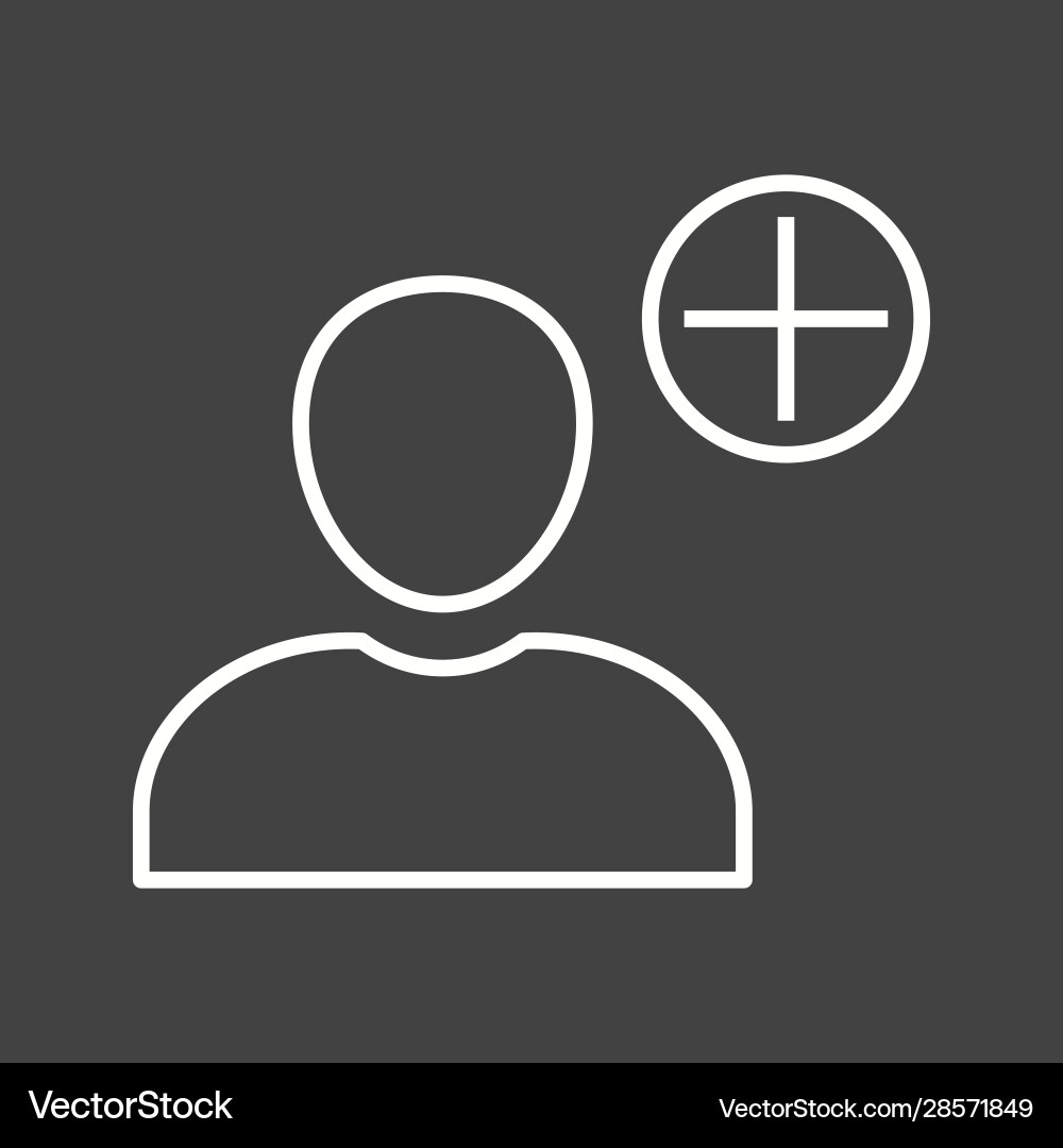 Beautiful create user line icon vector image