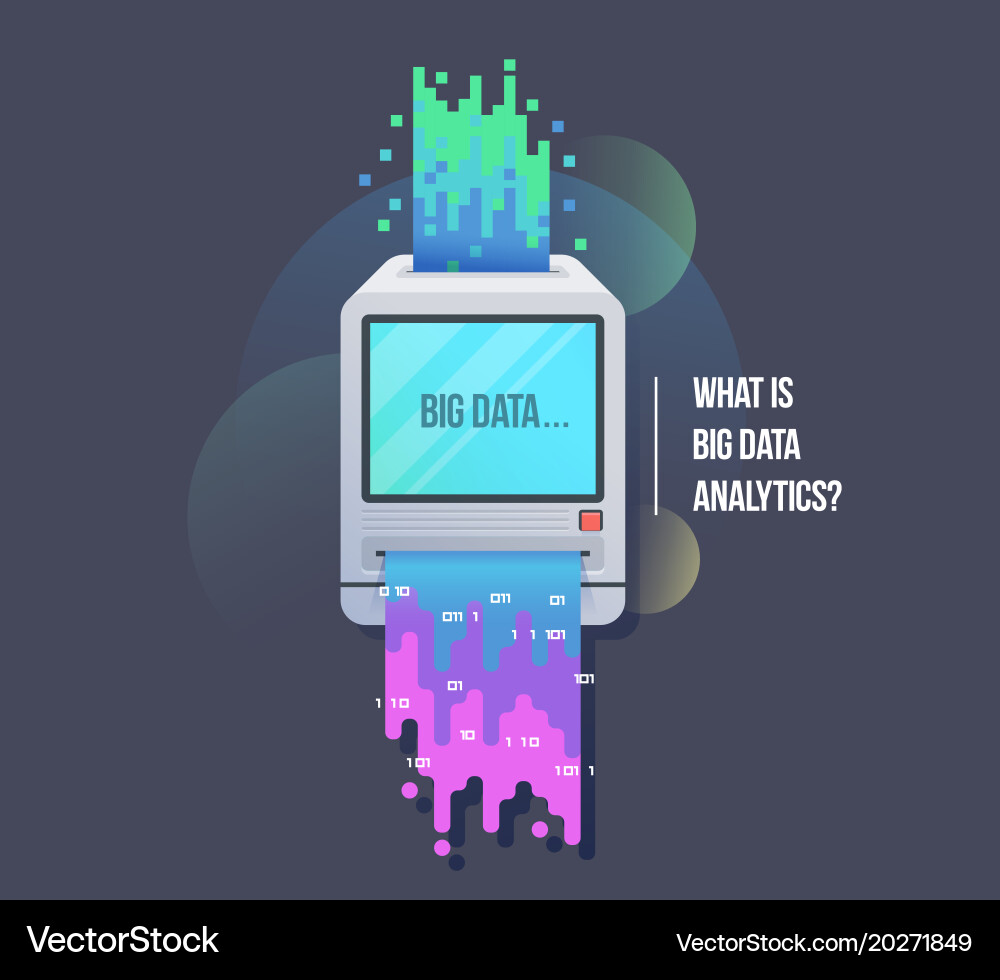 Big data computer learning algorithms icon Vector Image