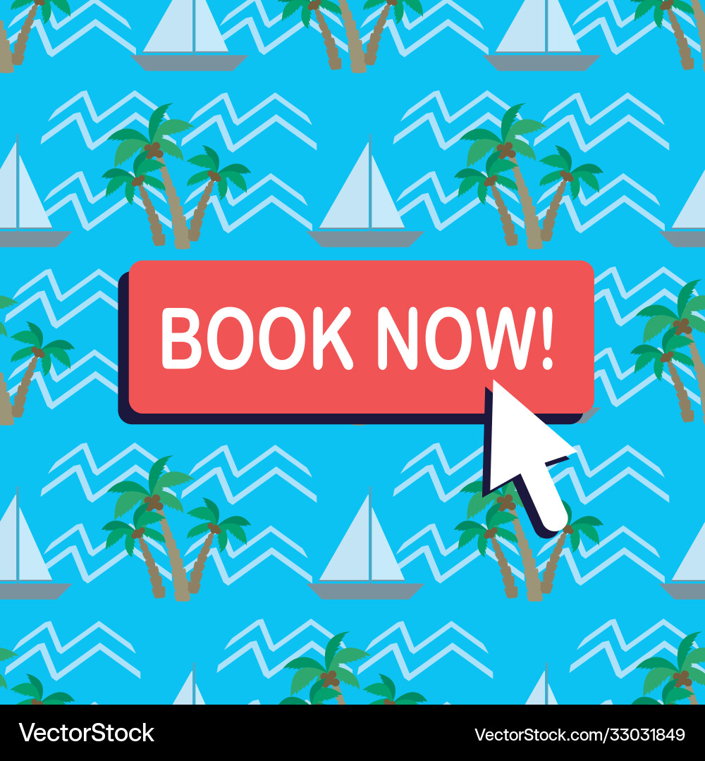 Button-book now and seamless pattern Button-book now and seamless pattern vector image