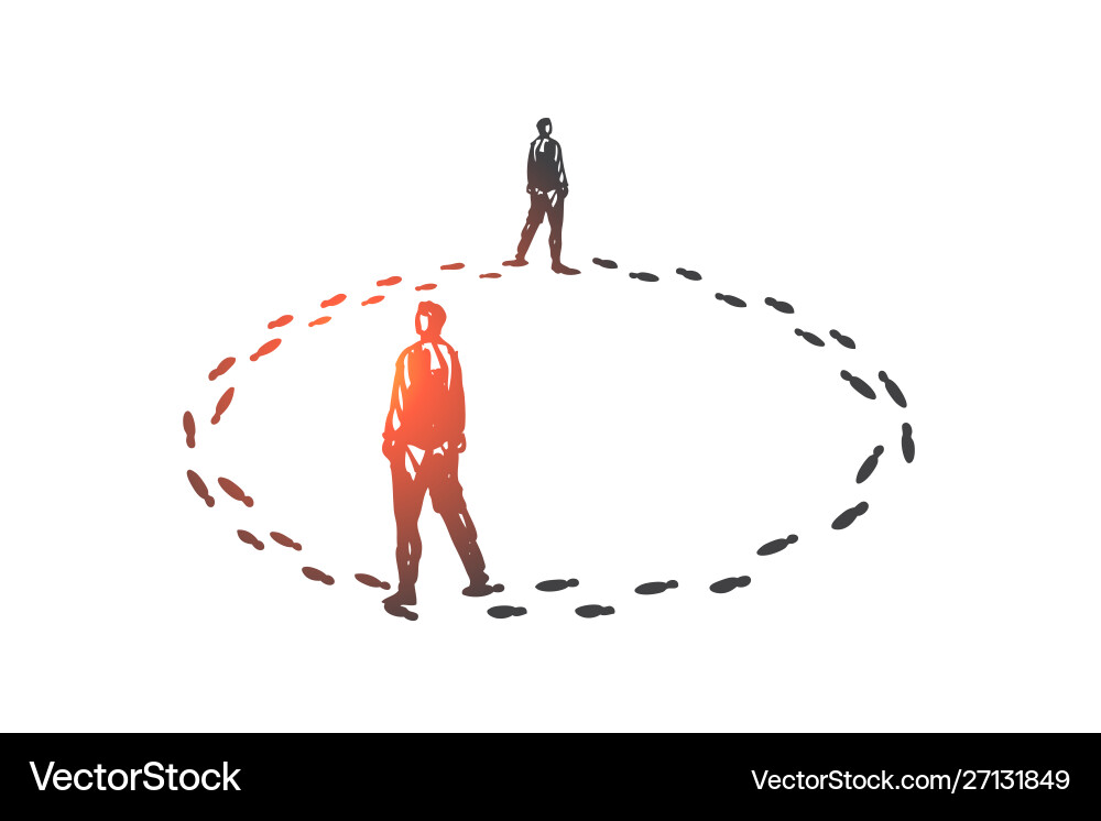 Circular Problematic Loop Concept Vector Image