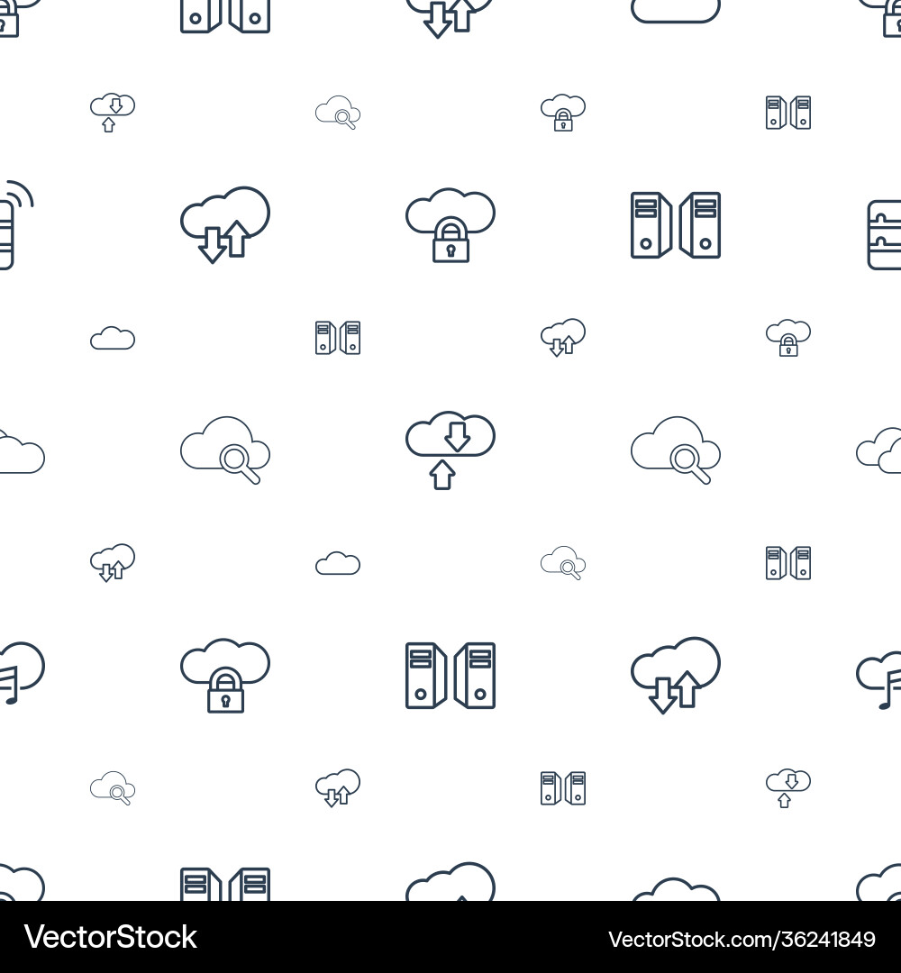 Computing icons pattern seamless white background Vector Image