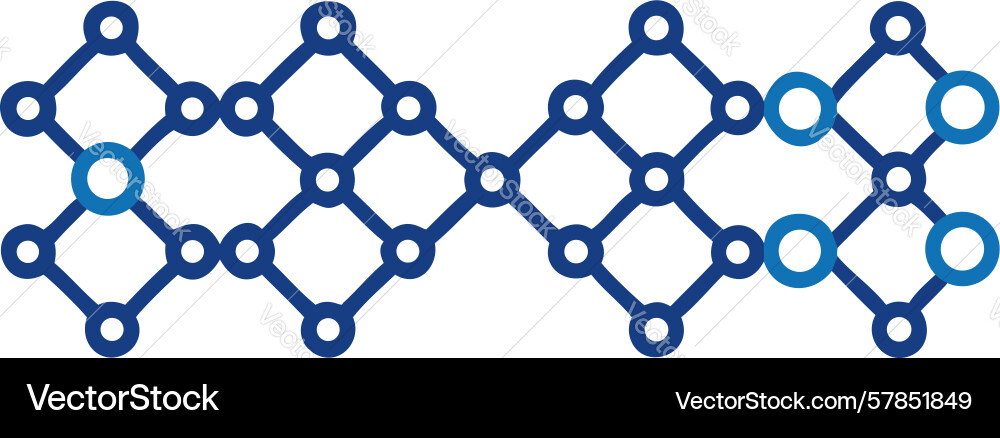 Connected circles pattern for abstract digital Vector Image