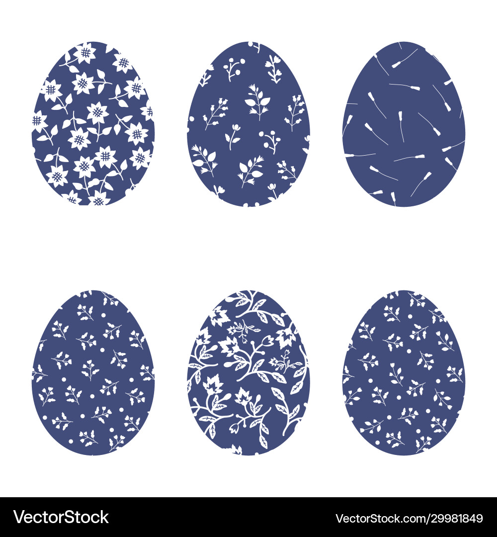 Easter egg collection Royalty Free Vector Image