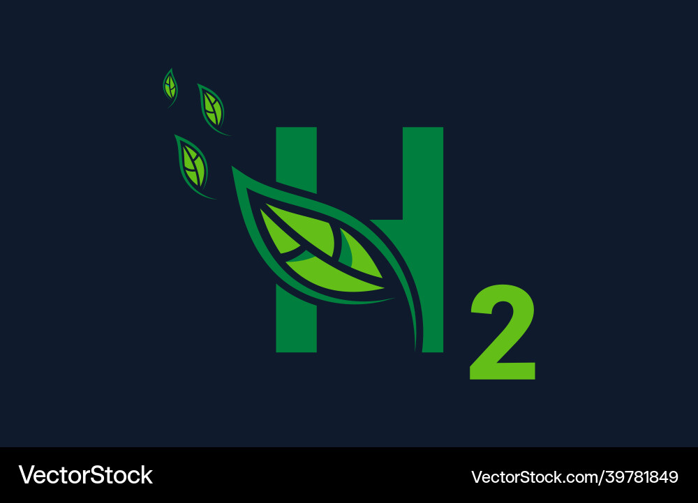 Eco friendly clean hydrogen h2 icon concept Eco friendly clean hydrogen h2 icon concept vector image
