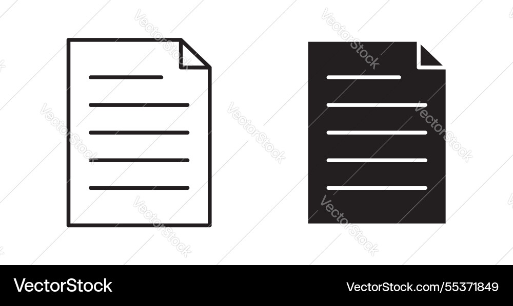 File icon set in thin line for web File icon set in thin line for web vector image