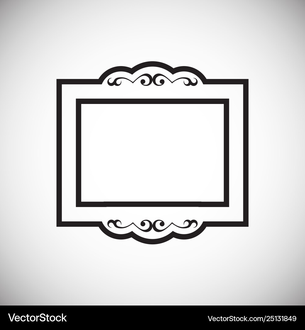 Frame icon on background for graphic and web Frame icon on background for graphic and web vector image