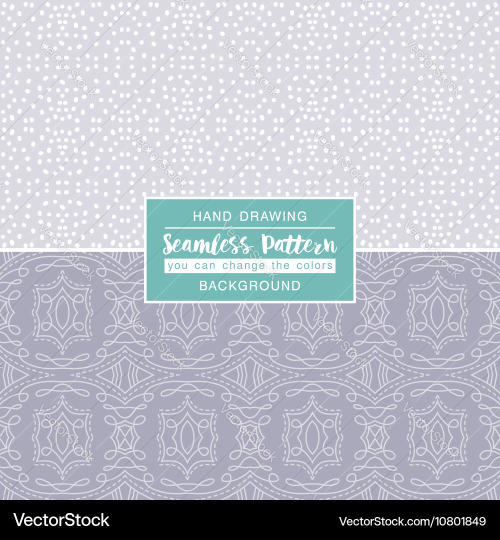 Grey backgrounds with seamless patterns vector image