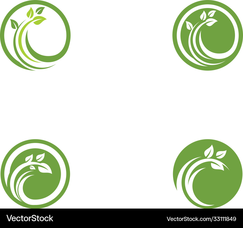 Logos grün Baum Blatt Ökologie Natur Logos grün Baum Blatt Ökologie Natur vektorbild