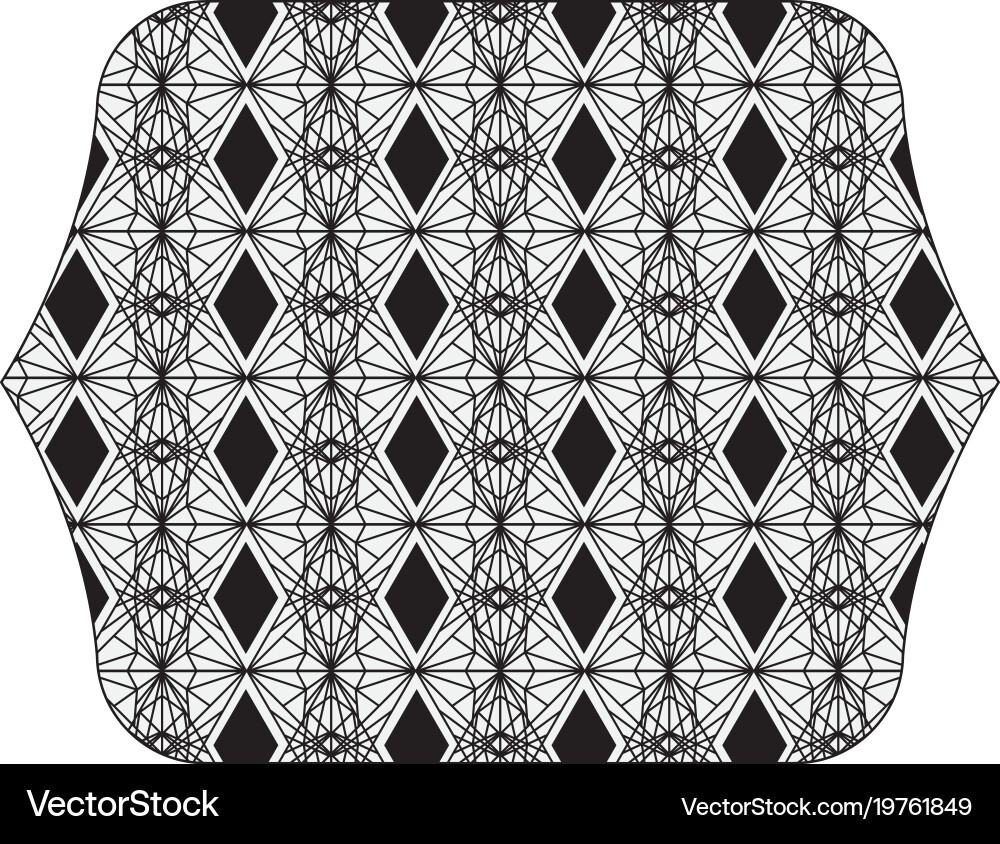 Rectangle with pattern shapes graphic background Vector Image