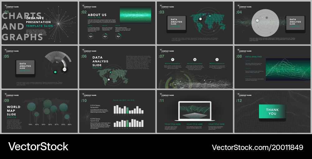 Tech Slides - Minimal Dark Background vector image