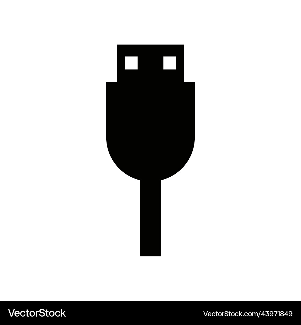 Usb symbol design computer connection cable Usb symbol design computer connection cable vector image