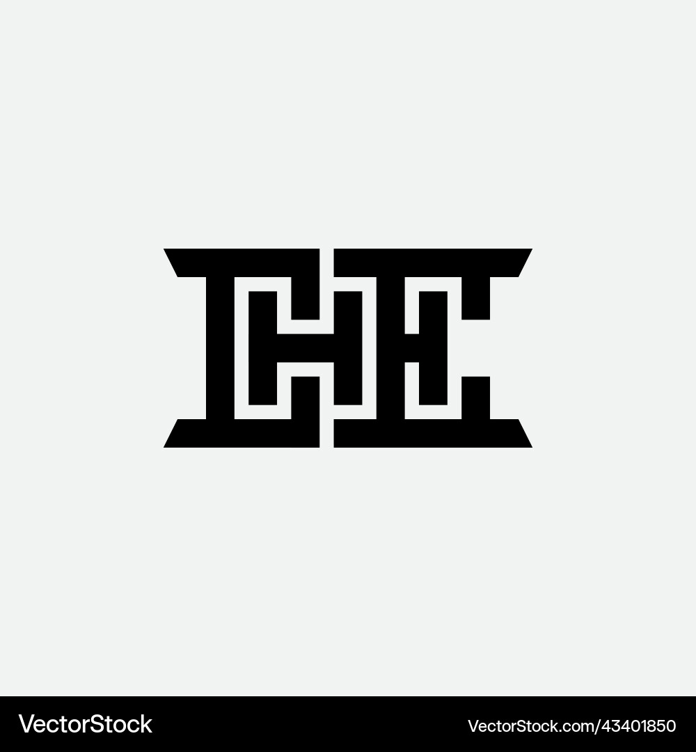 Che - initials monogram or logotype design Che - initials monogram or logotype design vector image